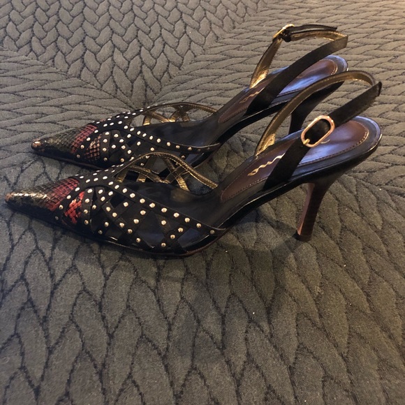 ✨Host Pick✨ Nina studded snake print sling backs - Picture 3 of 6